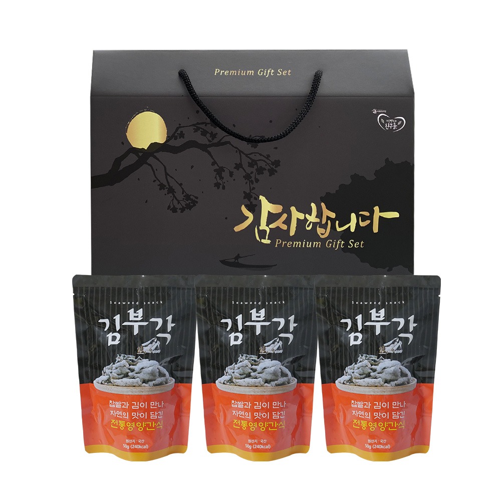 버섯가루 즐겨찾김 찹쌀 김부각 50g x 5개 선물세트